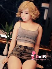 148cm(4ft10″) C-cup London girl student Audrey, spirited & sunny maiden sex doll with medium breast