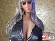 167CM(5ft47) G-cup grey long straight hair Marian with HEAD #15